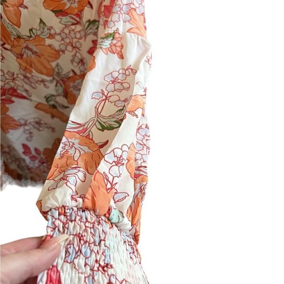 Beautiful far Eastern inspired print blouse. NWOT size extra large.. - Picture 8 of 9